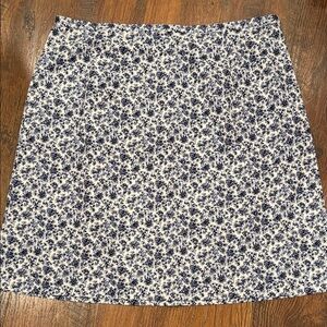 Eddie Bauer Navy Floral Skirt